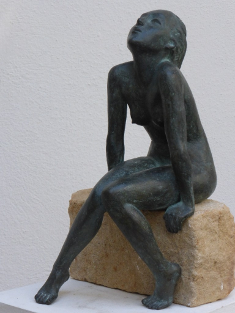Gudrun Kühne, Sternenguckerin, 2013, Bronze