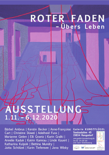 Ausstellungsplakat Roter Faden - Übers Leben